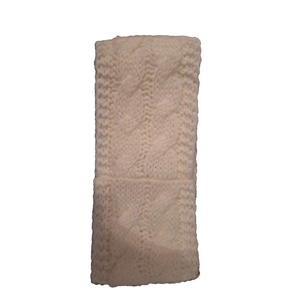 C C Women's Fleece Lined Sequin Embellished Knit Headband Ear Wrap Ivory - Picture 4 of 7